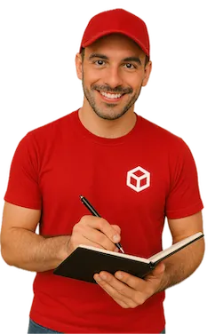 Professional Los Angeles mover listening to customer instructions before starting the move